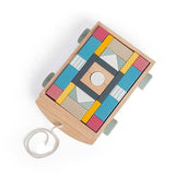 Bigjigs Toys Wooden Pull Along Brick Cart - McGrocer