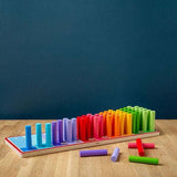 Bigjigs Toys Wooden Rainbow Counting Sticks Game - McGrocer