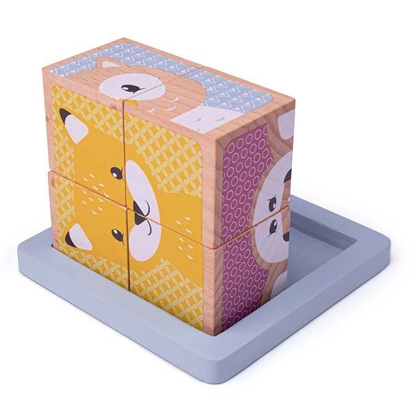 Bigjigs Toys Woodland Cube Puzzle - McGrocer