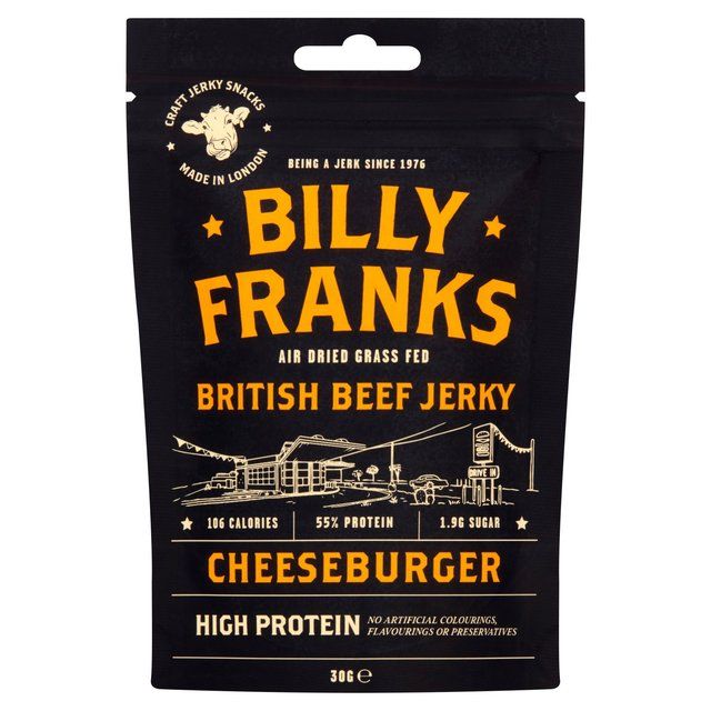 Billy Franks Cheeseburger Beef Jerky   30g - McGrocer