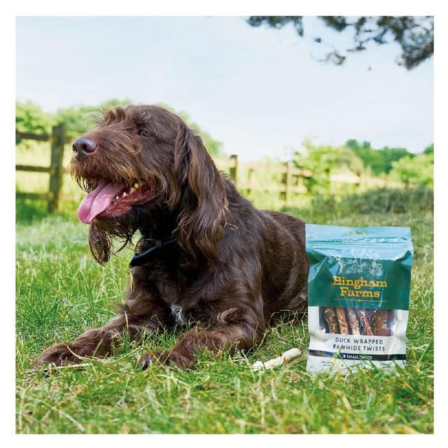 Bingham Farms Duck Wrapped Rawhide Twist Med   6 per pack - McGrocer