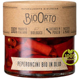 Bio Orto Organic Red Hot Chilli Peppers in Extra Virgin Olive Oil   185g - McGrocer