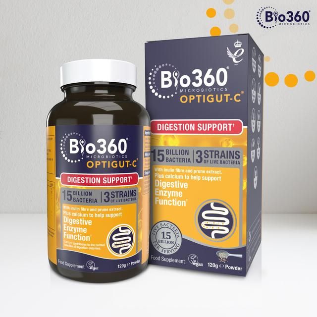 Bio360 OptiGUT-C (15 Billion Bacteria) Powder from Natures Aid   120g - McGrocer