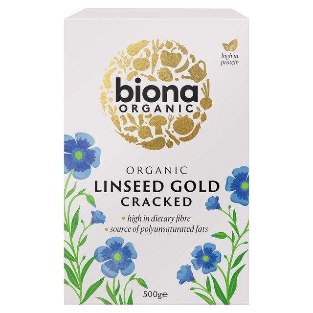 Biona Organic Cracked Linseed Gold   500g - McGrocer