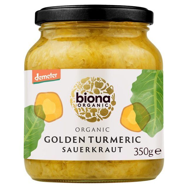 Biona Organic Golden Turmeric Sauerkraut   350g - McGrocer