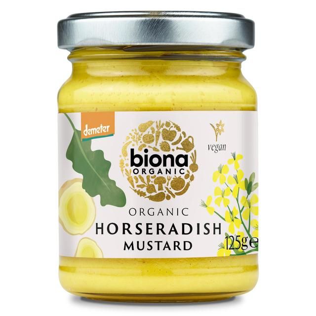 Biona Organic Horseradish Mustard   125g - McGrocer