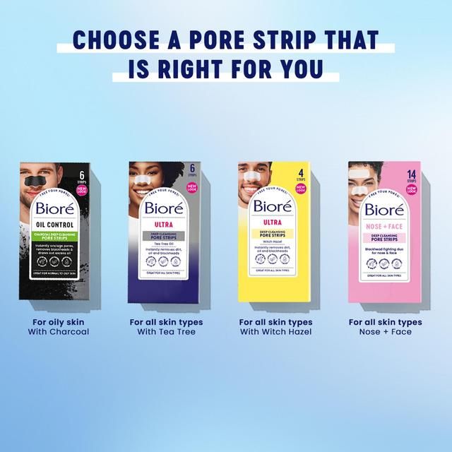 Biore Deep Cleansing Charcoal Pore Strips   6 per pack - McGrocer