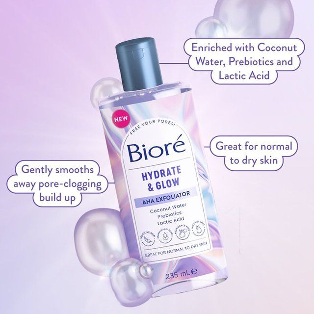 Biore Dewy Hydration Gentle Exfoliating Toner for Normal to Dry Skin   235ml - McGrocer