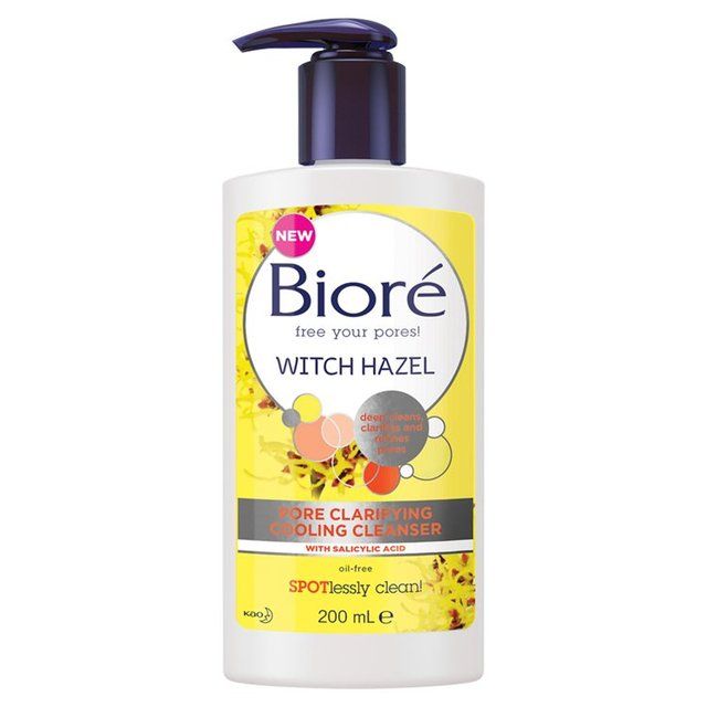 Biore Witch Hazel Pore Clarifying Cooling Cleanser For Spot Prone Skin   200ml - McGrocer
