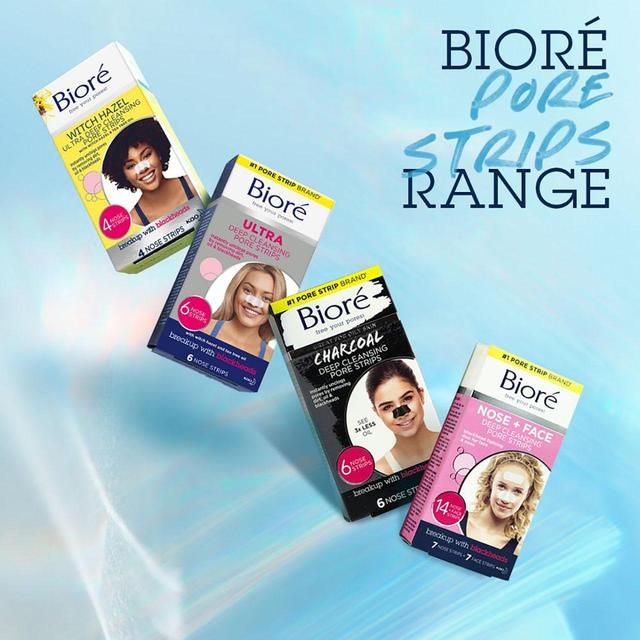 Biore Witch Hazel Ultra Deep Cleansing Nose Pore Strips For Spot Prone Skin   4 per pack - McGrocer