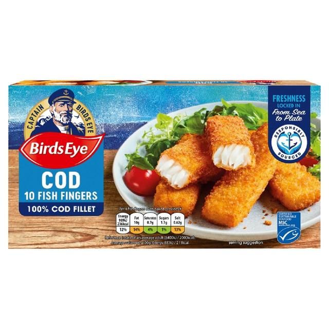 Birds Eye 10 MSC Breaded Cod Fish Fingers   280g - McGrocer