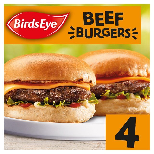 Birds Eye 4 Original Beef Burgers with Onions   227g - McGrocer
