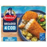Birds Eye Breaded Cod Fish Fillets x4 440g - McGrocer