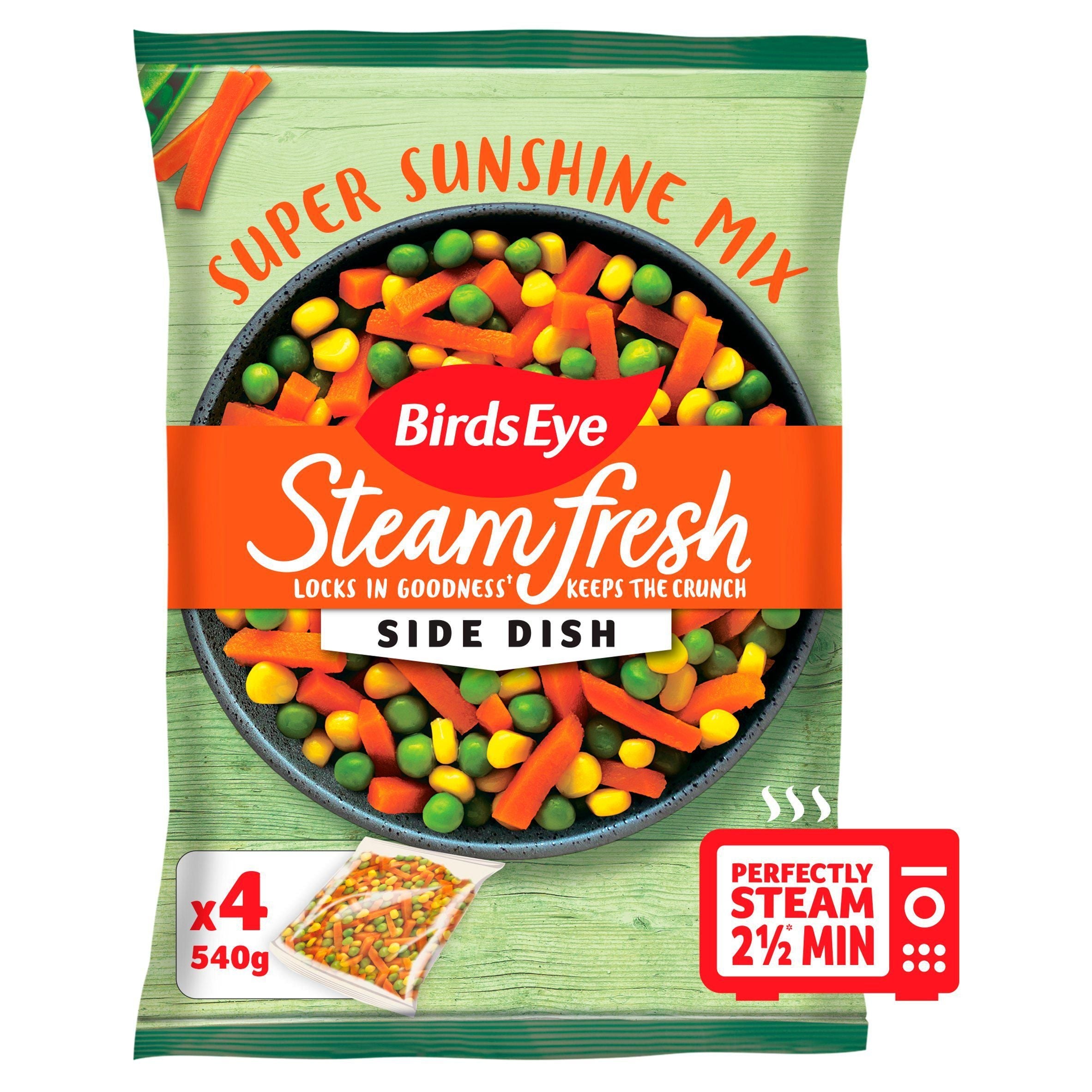 Birds Eye Steamfresh Super Sunshine Steam Bags x4 540g - McGrocer