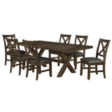 Blakely Extending Dining Table + 6 Cross Back Chairs, Seats 6-8 - McGrocer