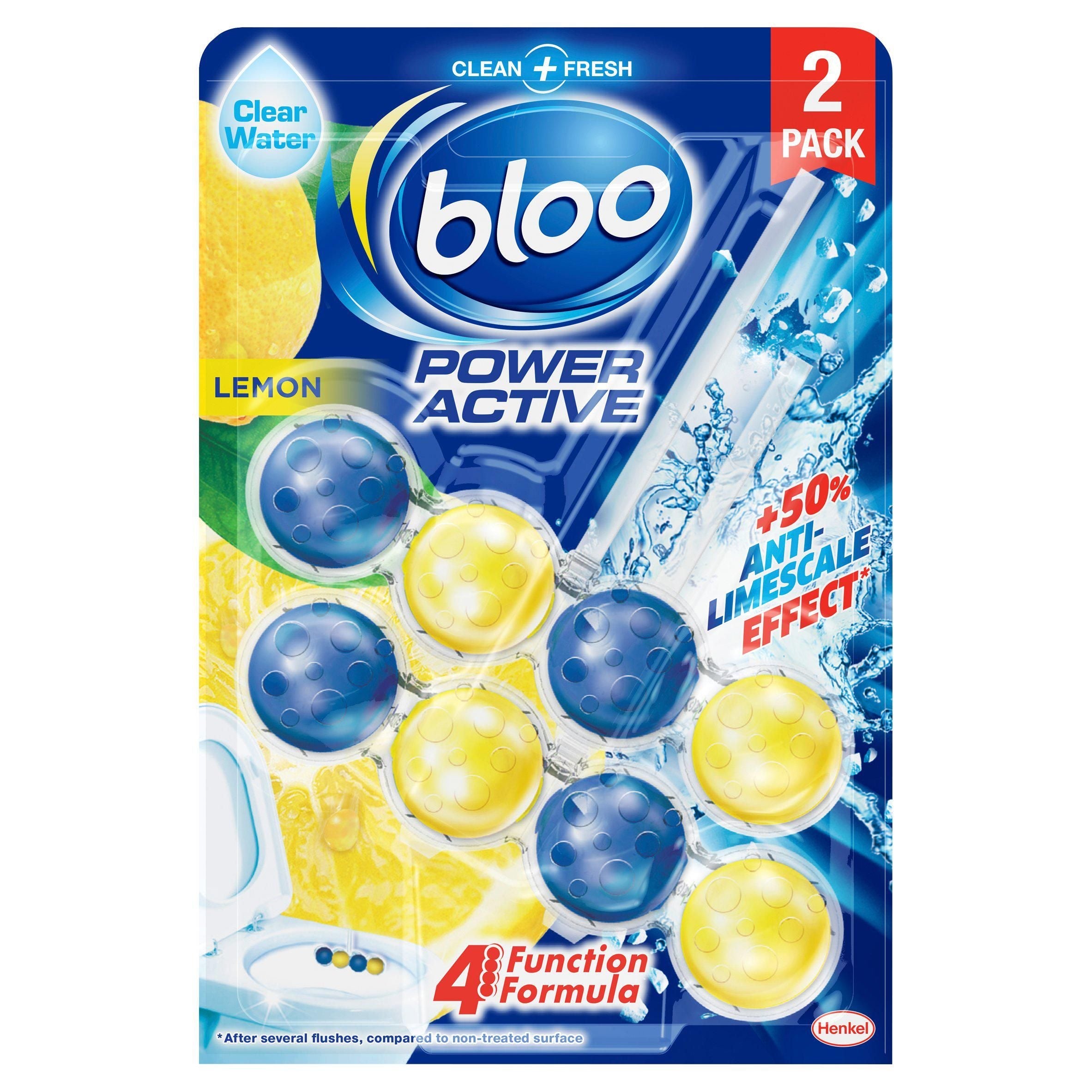 Bloo Power Active Lemon Rim Blocks 2x50g - McGrocer