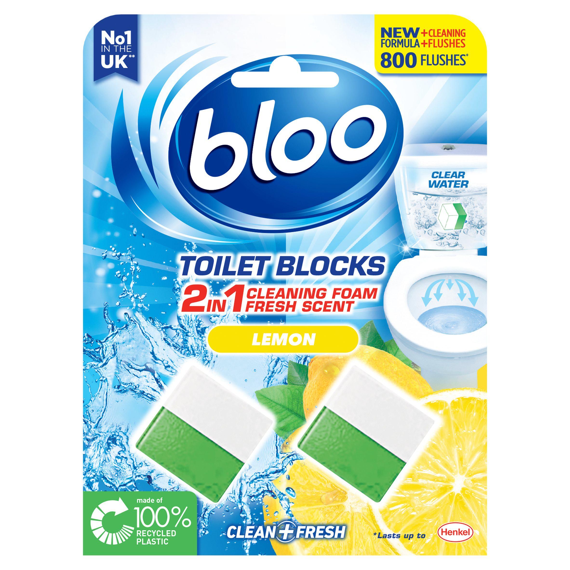 Bloo In Cistern Toilet Blocks Lemon 2x50g - McGrocer