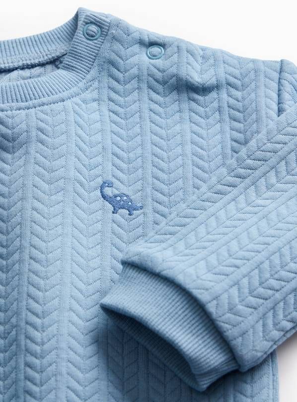 Blue Cable Quilted Sweatshirt & Joggers Set 18-24 months - McGrocer