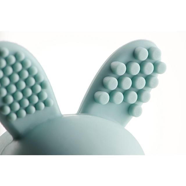 Bobbie Bunny Baby Teether Toy Eucalyptus Green - McGrocer