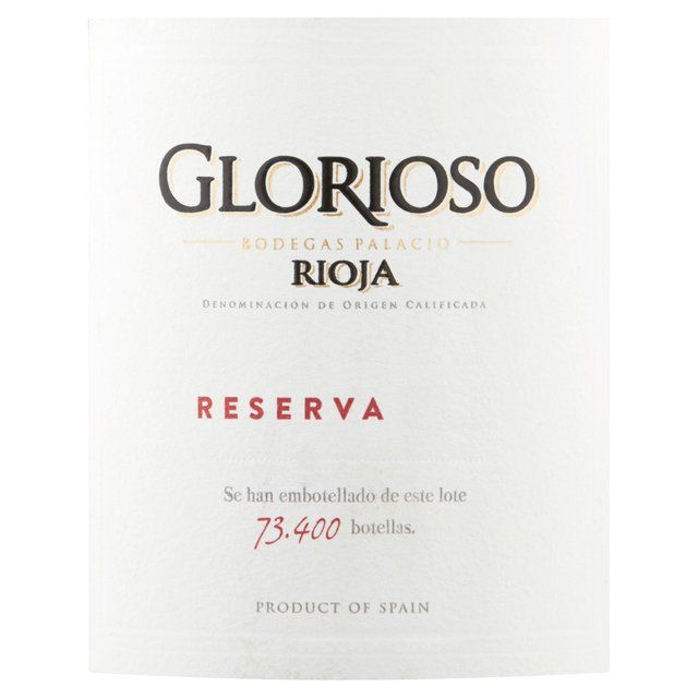 Bodegas Palacio Glorioso Rioja Reserva   75cl - McGrocer