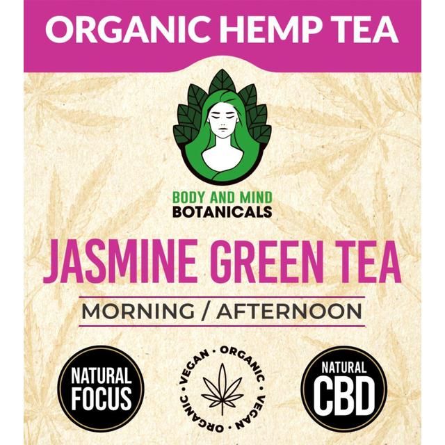 Body & Mind Botanicals Organic Hemp Tea - Jasmine Green Tea    10 per pack - McGrocer