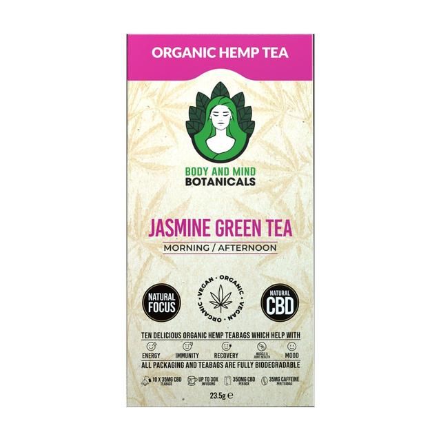 Body & Mind Botanicals Organic Hemp Tea - Jasmine Green Tea    10 per pack - McGrocer