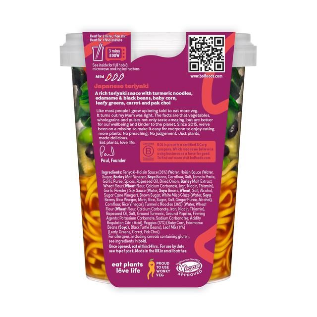 BOL Sweet & Sticky Teriyaki Fresh Noodles   360g - McGrocer