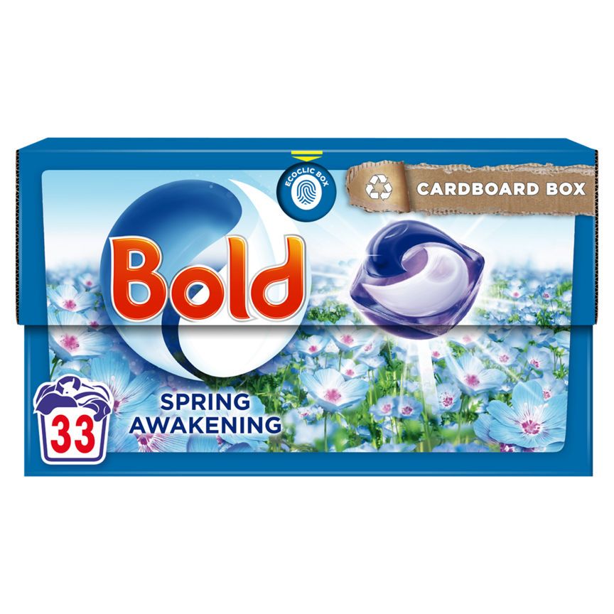 Bold All-in-1 PODS® Washing Liquid Capsules 33 Washes, Spring Awakening - McGrocer