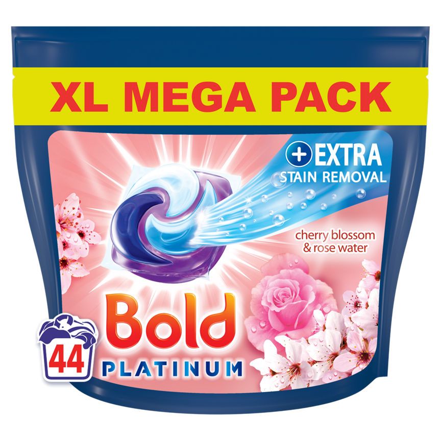 Bold Platinum PODS® Washing Liquid Capsules 44 Washes, Cherry Blossom - McGrocer
