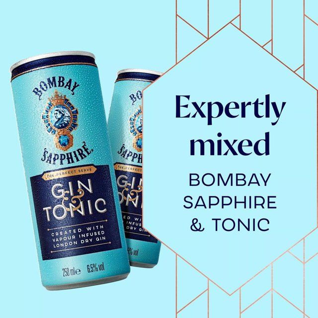 Bombay Sapphire Gin & Tonic Premix Cocktail   250ml - McGrocer