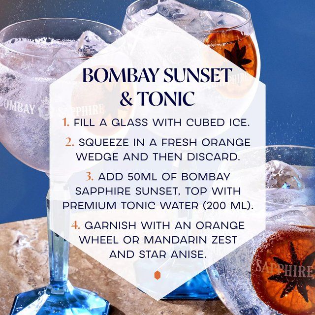Bombay Sapphire Sunset Special Edition Gin   70cl - McGrocer