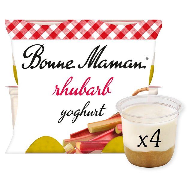 Bonne Maman Rhubarb Yoghurt   4 x 115g - McGrocer