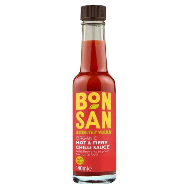 Bonsan Organic Vegan Hot & Fiery Chilli Sauce   140ml - McGrocer