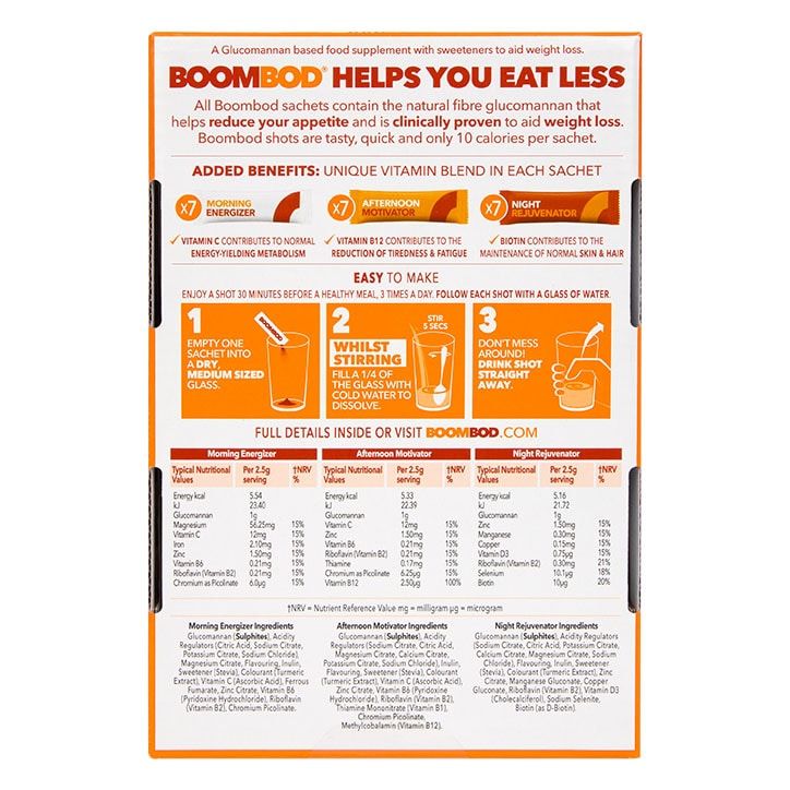 Boombod 7-Day Achiever Weightloss Shots - Orange - McGrocer
