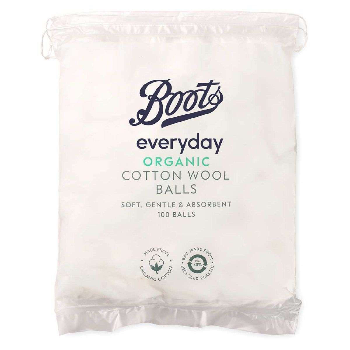 Boots Everyday Organic Cotton Wool Balls x 100 - McGrocer