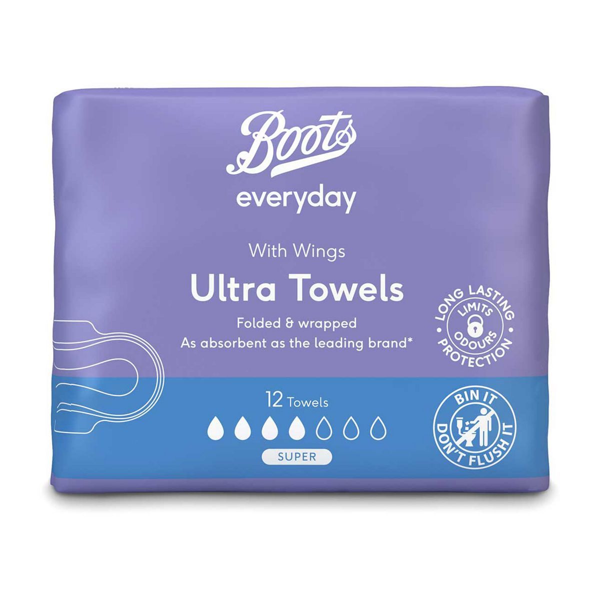 Boots Everyday Ultra Towels Super Wing 12s - McGrocer