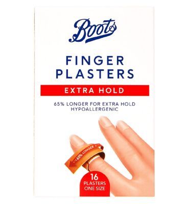 Boots Extra Hold Finger Plasters - 16 Pack - McGrocer
