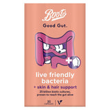 Boots Good Gut Live Friendly Bacteria + Skin & Hair Support 30 Capsules - McGrocer