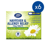 Boots Hayfever & Allergy Relief 10mg Tablets Cetirizine - 6 x 30 Tablets (6 Months Supply bundle) - McGrocer