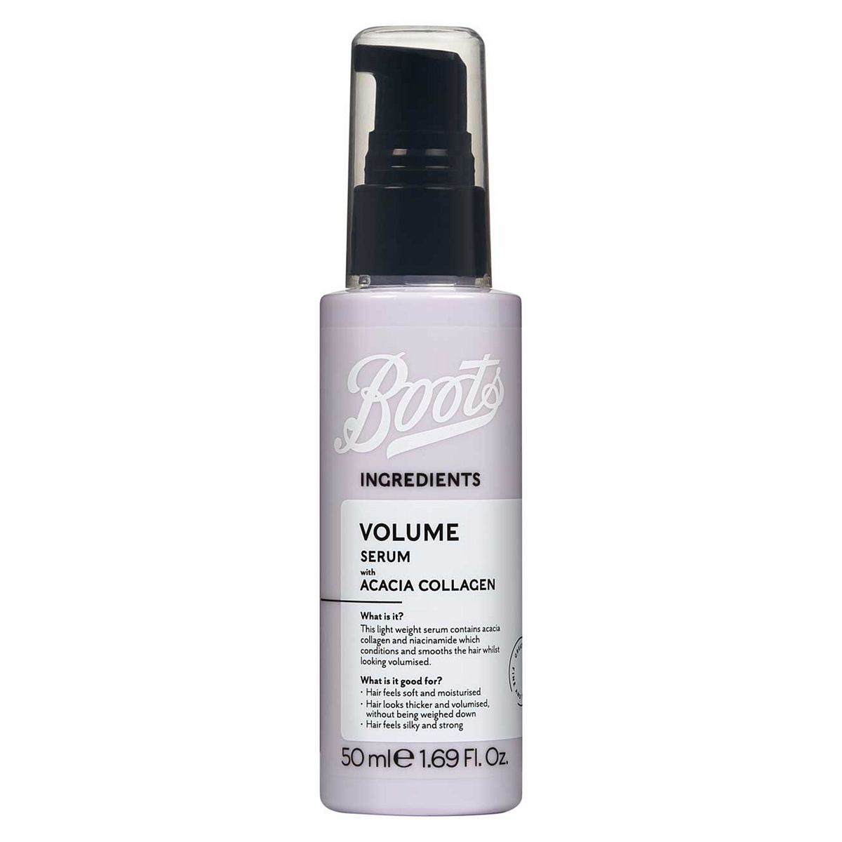 Boots Ingredients Volume Hair Serum With Acacia Collagen 250ml - McGrocer