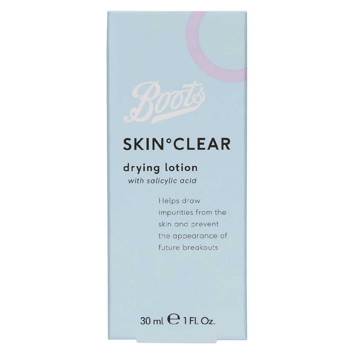 Boots Skin Clear Drying Lotion with salicylic acid 30ml - McGrocer