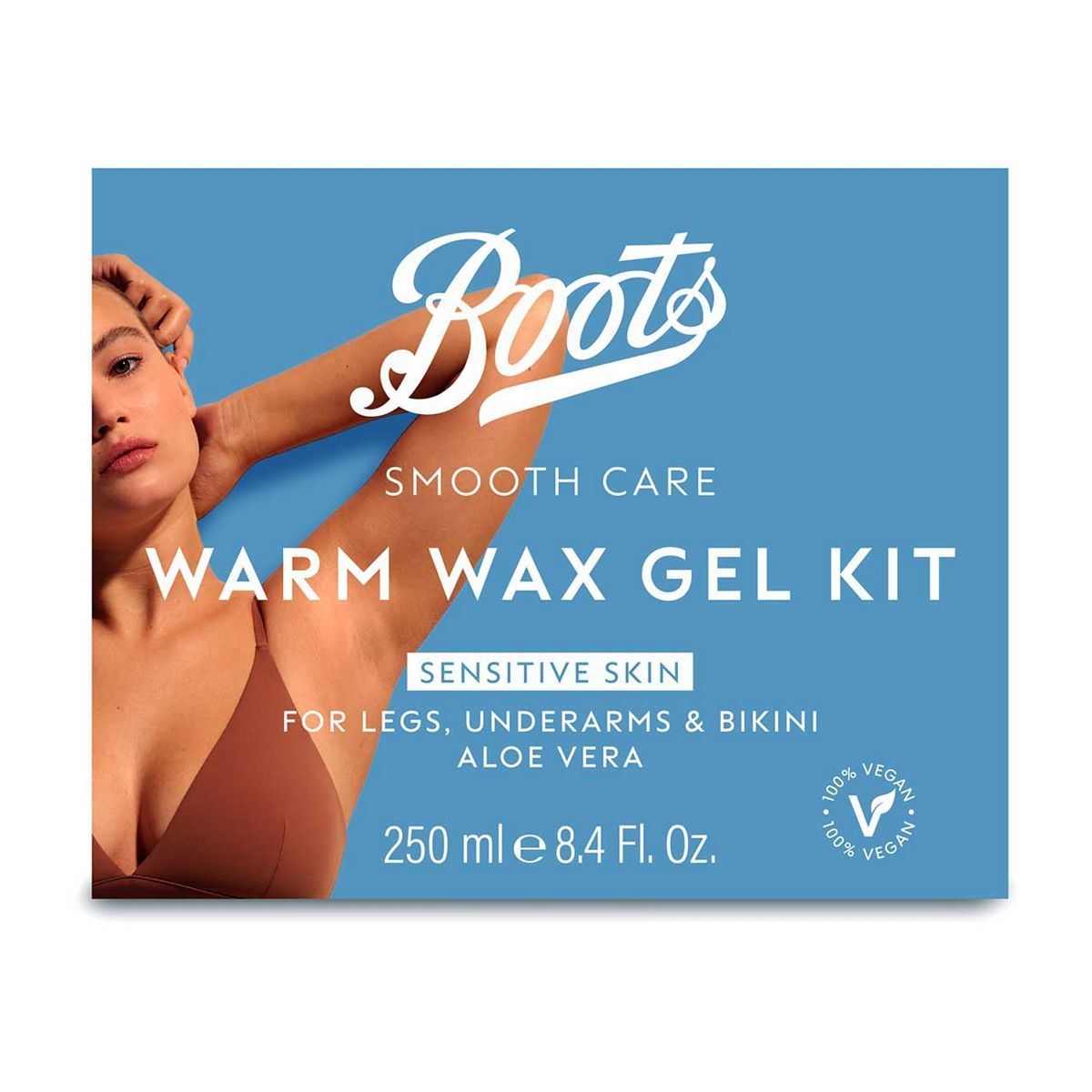 Boots Smooth Care Wax Gel Kit Sensitive 250ml - McGrocer