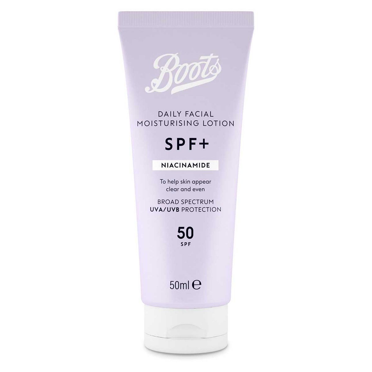 Boots SPF+ Niacinamide Moisturising Lotion SPF50 50ml - McGrocer