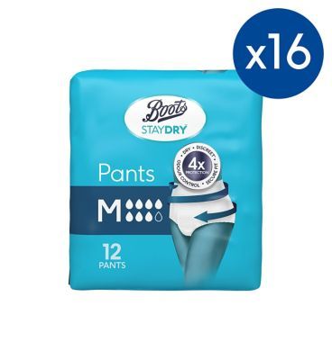 Boots Staydry Pants Medium - 192 Pants (16 Pack Bundle) - McGrocer