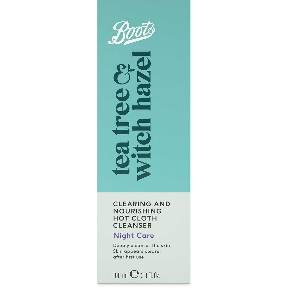 Boots Tea Tree & Witch Hazel Clearing & Nourishing Hot Cloth Cleanser 100ml - McGrocer