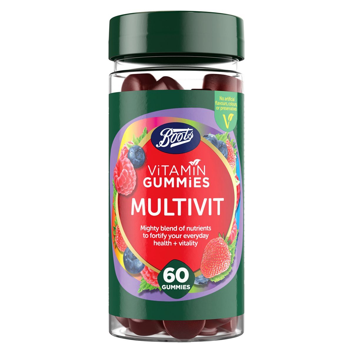 Boots Vitamin Gummies Multivit - 60 Mixed Berry Gummies - McGrocer
