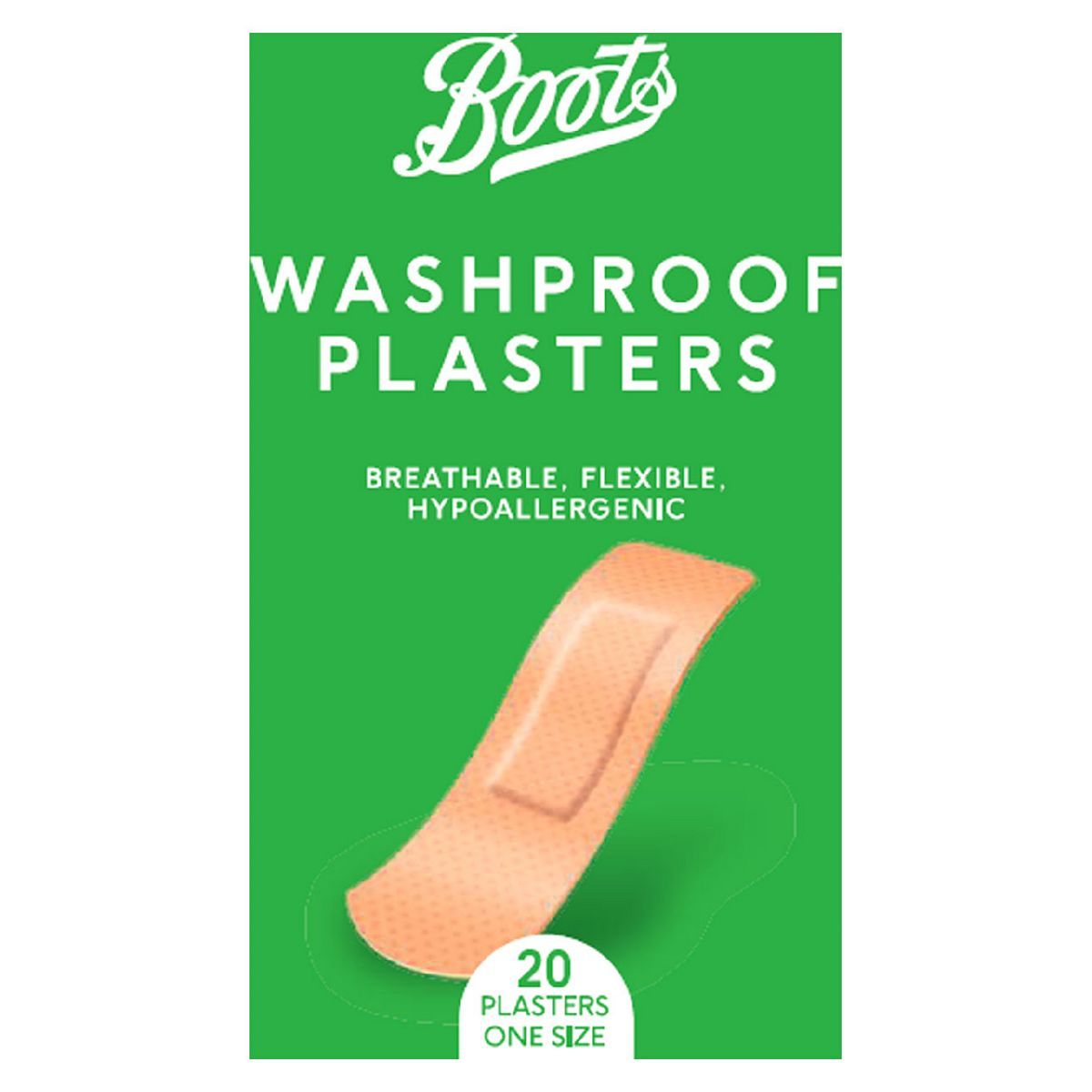 Boots Washproof Plasters - 20 Pack - McGrocer