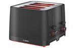 Bosch TAT3M143GB MyMoment Infuse 4 Slice Toaster - Black - McGrocer