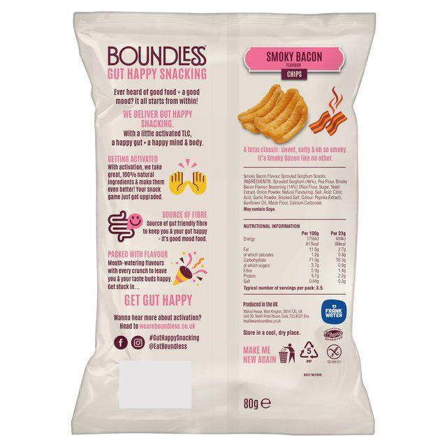 Boundless Smoky Bacon Chips Sharing Bag   80g - McGrocer