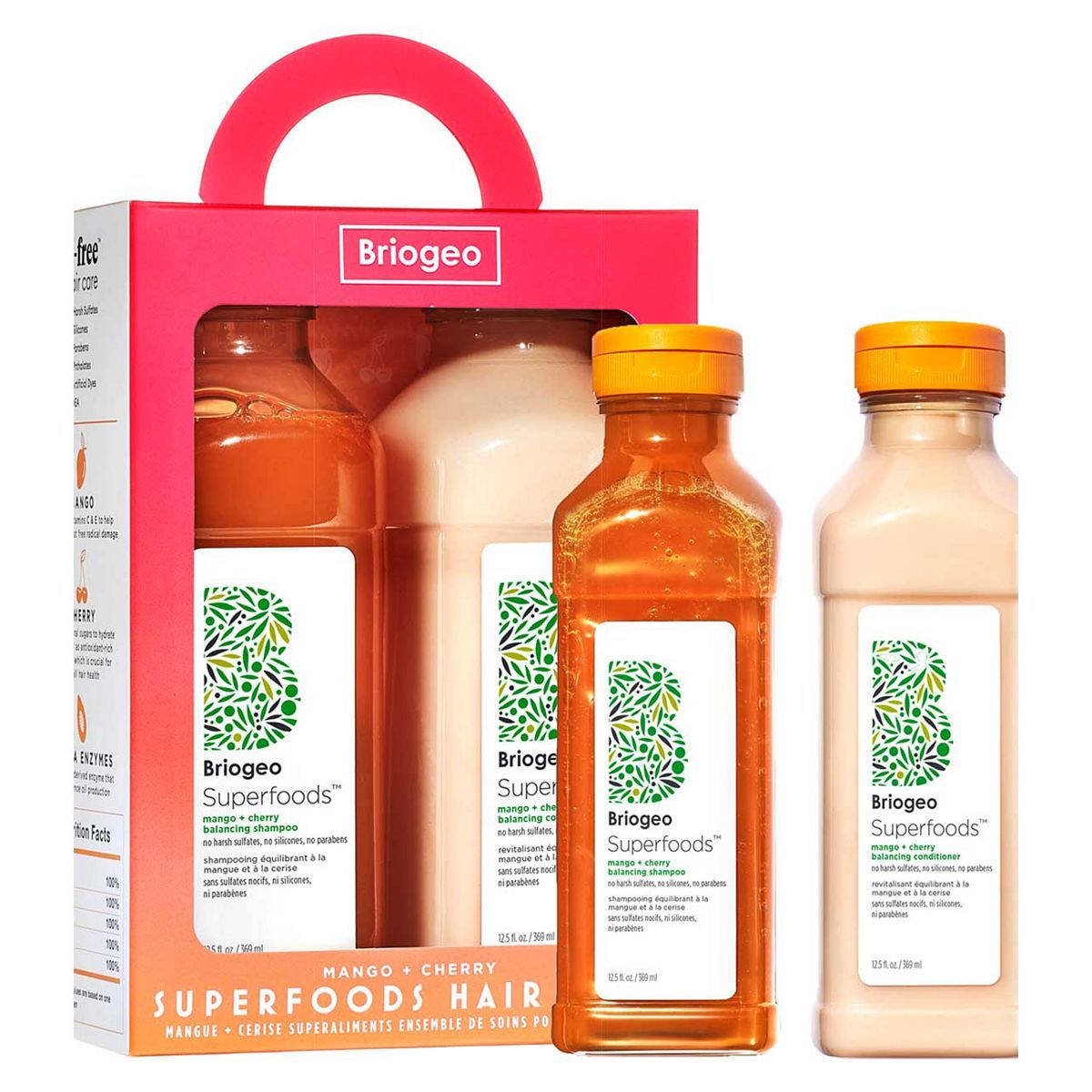 Briogeo Superfoods&amp;trade; Mango + Cherry Balancing Shampoo + Conditioner Duo for Oil Control